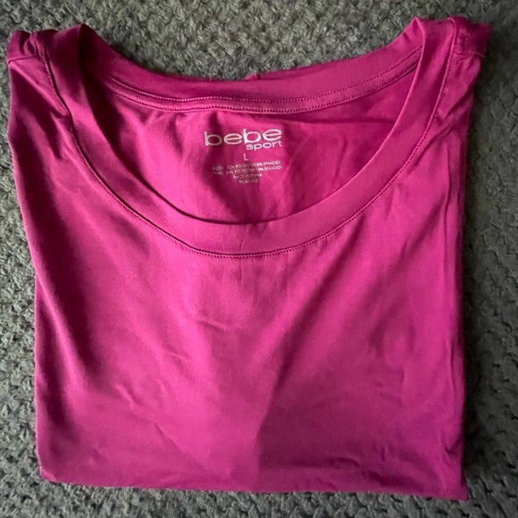 Bebe sport top, women’s Top, sport shirt,bebe Pink Women's Top, Bebe size L - Picture 4 of 10